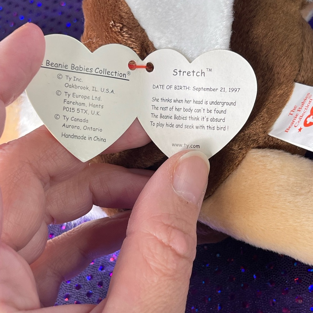 RETIRED - Ty Beanie Baby - Stretch - The Ostrich - 1997 5th Generation Stamp 601 - Picture 5 of 8